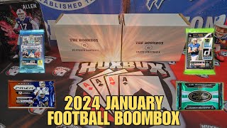 FIRST BOOMBOXES OF 2024🥂 Opening Elite and Platinum Football Boomboxes  Prizm FOTL😲 [upl. by Russon]