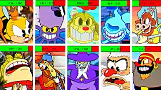 Cuphead  DLC  All Bosses On Simple With Healthbars No Damage [upl. by Aytida]