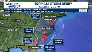 Tracking Hurricane Debby [upl. by Cleavland865]