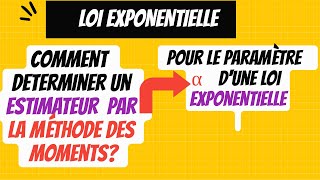 Comment déterminer un estimateur par méthode des moments pour le paramètre de la loi exponentielle [upl. by Ecela627]