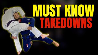 16 TAKEDOWNS In Less Than 2 Minutes  BJJ People Must Learn [upl. by Nyleahs836]