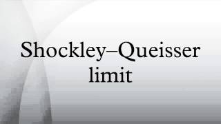 Shockley–Queisser limit [upl. by Giddings]