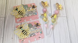 Bee 🐝 Themed Memorydex Card Craft With Me💛 [upl. by Vernon945]