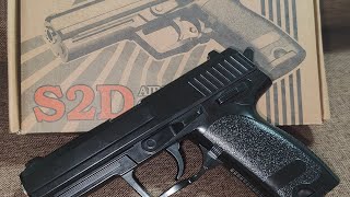 Strength Test Airsoft Spring Type Pistol S2D [upl. by Taka]