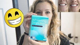 Lumineux Teeth Whitening Strips Review  NON SENSITIVE Teeth Whitening [upl. by Accalia]