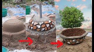 How to cast ornamental pots with a simple sand mold entertainment ornamental pots [upl. by Nnorahs]