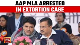 AAP MLA Naresh Balyan Arrested Kejriwal Accuses Amit Shah Of Shielding Gangsters  India Today [upl. by Ahsilra]