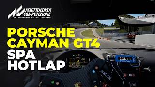 ACC Immersive Onboard Lap Porsche Cayman GT4  SpaFrancorchamps 2273  Setup Link [upl. by Fancy289]