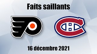 Flyers vs Canadiens  Faits saillants  16 déc 2021 [upl. by Pry]