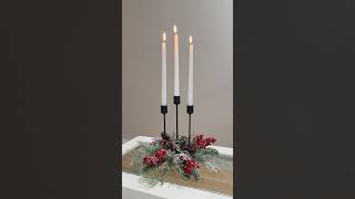 Transform a boring candlestick into festive decor for the holidays 🕯️shorts diy christmas [upl. by Hatnamas863]