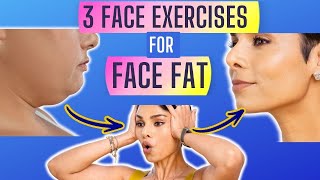 3 FACE EXERCISES for FACE FAT 3 minutes to Sculpt CHEEKS and JAW [upl. by Emawk]