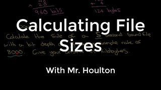 123 Calculating File Sizes  Revise GCSE Computer Science [upl. by Zacarias]