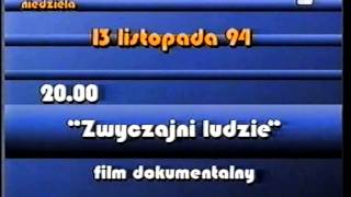 Dwójka  Program na niedzielę  13 listopada 1994 [upl. by Nomed]