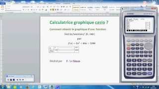 courbe de fonction avec calculatrice casio [upl. by Redman663]