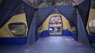 Ozark Trail Base Camp 14 Person Cabin Tent 3 Room Family Camping Easy assembly [upl. by Aekim646]