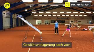 Tennistraining Übungen an der mobilen Tenniswand HitPartner [upl. by Farnham866]