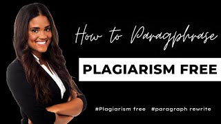 How to paraphrase to avoid plagiarism  South African Youtuber [upl. by Wende972]