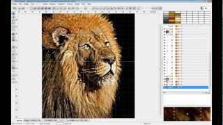 Embird Tutorials Lion in line art and Satin stitch [upl. by Eolhc20]