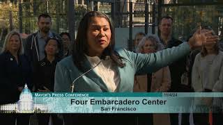 Announcement of New Partnership to Build Embarcadero Park [upl. by Eindys838]