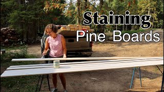 Using Minwax Pickling Stain on Pine Tongue and Groove Boards [upl. by Sterling]