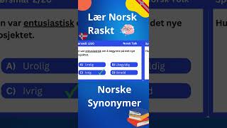 Norske Synonymer Del 1  Introduksjon til Synonymer [upl. by Ekralc]