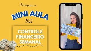 MINI AULA  2811  CONTROLE FINANCEIRO SEMANAL [upl. by Emily]