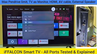 iFFALCON by TCL S53 32 inch Smart LED TV iFF32S53  All backside Input Ports Tested  PART3 [upl. by Mae547]