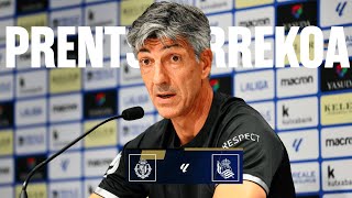 RUEDA DE PRENSA  Imanol Alguacil quotTranquilos y motivadosquot  Real Valladolid  Real Sociedad [upl. by Pitarys]