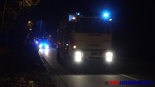 Brandmelderalarm und Verkehrsunfall HLF16  KdoW  HLF24  GWU FF Dietzenbach [upl. by Irt]