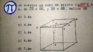 HEXAEDRO O CUBOGEOMETRÍA DEL ESPACIOPROBLEMA RESUELTO [upl. by Haropizt]