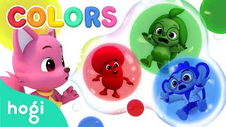 Pop The Bubbles 🫧 Learn Colors with Colorful Bubbles  Colors Songs  Kids Learn Colors  Hogi [upl. by Malarkey]