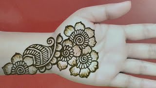 Very beautiful amp stylish front hand mehndi design for girlssimple bridal mehndi designs for girls [upl. by Yasnil]