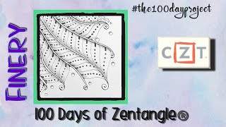 Finery  Easy Zentangle ® Pattern for Beginners  Day 10  100 Days of Zentangle 2020 [upl. by Wolfie]