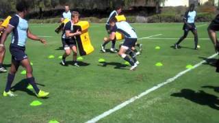 Rugby IQ  V Tackle Drill [upl. by Flyn]