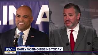 First day of early voting in Texas Polling places are already very busy [upl. by Klockau]