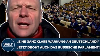 PUTINS KRIEG quotEine ganz klare Warnung an Deutschlandquot Jetzt droht auch das russische Parlament [upl. by Ziza]