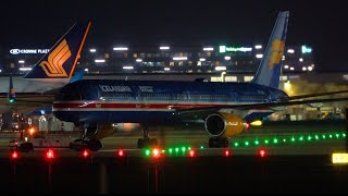 ICELANDAIR 757300 FINAL ARRIVAL AND DEPARTURE AT LONDON HEATHROW BEFORE RETIREMENT  271024 4K [upl. by Cary]