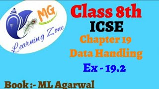 Class 8th ICSE Math  Ch 19  Data Handling  Ex 192 [upl. by Farwell]