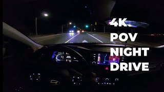 4K Night Drive POV Hyundai Elantra Preferred SE 2024 Canada [upl. by Mayrim]