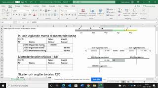 Bokföring momsdeklaration o betalning [upl. by Stein]