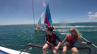 Sailing from Moreton Island to Manly on Hobies [upl. by Mulligan818]