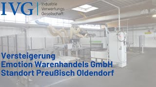 Versteigerung Emotion Warenhandels GmbH Standort Preußisch Oldendorf I IVG [upl. by Ainotal]