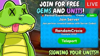 🔴 LIVE  SANDBOX MODE Partner Experiments Giveaways amp Signing Units Toilet Tower Defense CODE [upl. by Sirovat403]