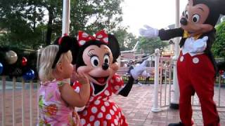 Karlie hugs Minnie and Mickey [upl. by Ssor]