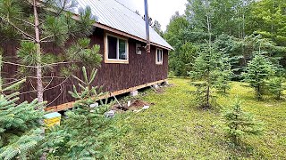 Strapping Down Underpinning My Self Built Off Grid Cabin In The Woods [upl. by Eido]