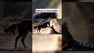 Watch a Horse Take on a Crocodile horsefight shortvideo [upl. by Pentheas]