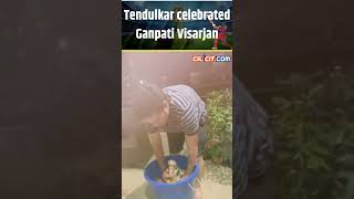 Sachin Tendulkar Celebrates Ganpati Visarjan with Family ytshorts [upl. by Yvor]