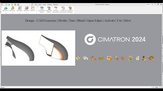 Cimatron 2024  Design  CAD Exercises  Divide  Trim  Blend  Open Edges  Cut  Drive  VTT 005 [upl. by O'Rourke]