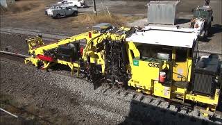 CSX ballast tamperliner amp ballast regulator maintenanceofway equipment Marion Ohio [upl. by Nellaf389]