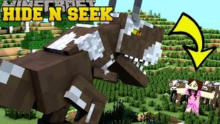 Minecraft DINOSAURS HIDE AND SEEK  Morph Hide And Seek  Modded MiniGame [upl. by Kippar]